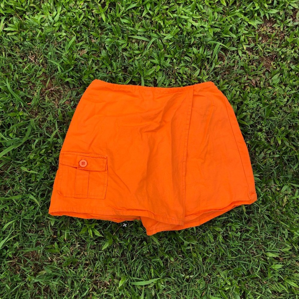 Linen Cargo Skort